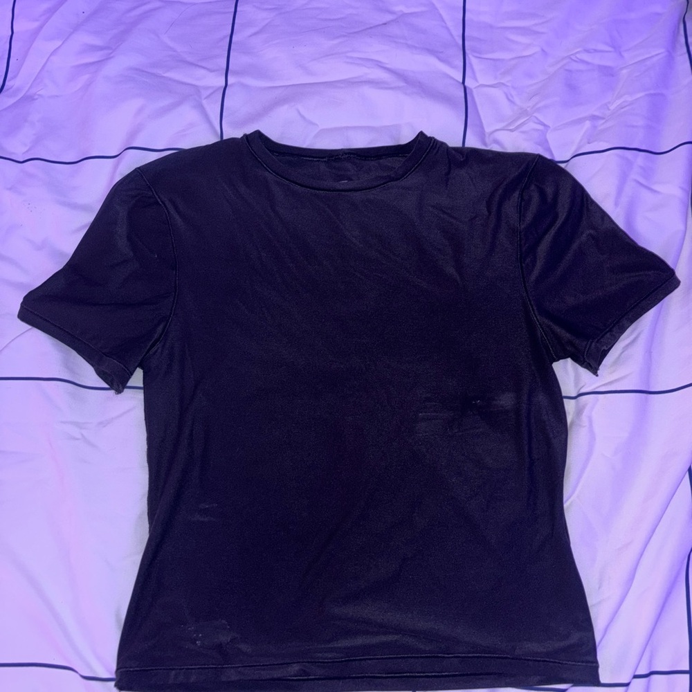 Aerie Smoothez Black Short Sleeve Top